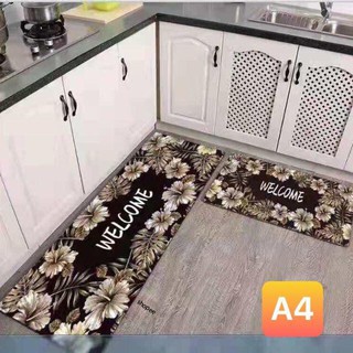 HK HSS Thảm bếp, Thảm chùi chân, lau chân chống trượt hoa văn trẻ trung dễ thương 2020 12