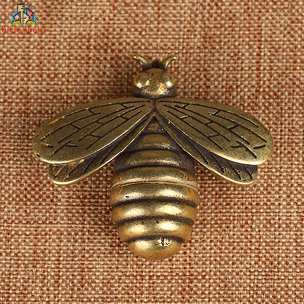 DIY Handmade Brass Đồng Bee Tượng Nhỏ Đồ Trang Trí Nhà