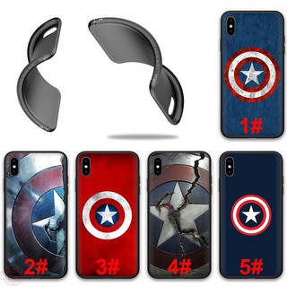 Ốp điện thoại silicone in hình về captain america cho phone xs max xr x 8 plus 7 plus 13 mini 6 - a819