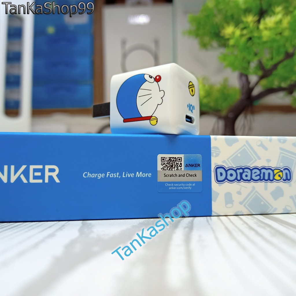 Củ Sạc ANKER x Doraemon PowerPort III Nano 20W - A2633 Sạc Nhanh lphone 12 Series PD + QC 3.0