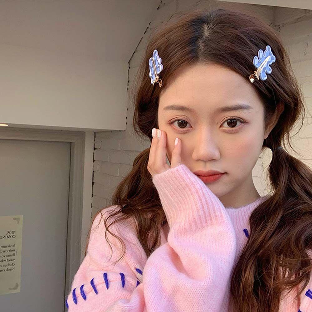 Kẹp Tóc Hình Thỏ / Gấu Kẻ Sọc Caro Không Đường May VANES1 Cho Nữ