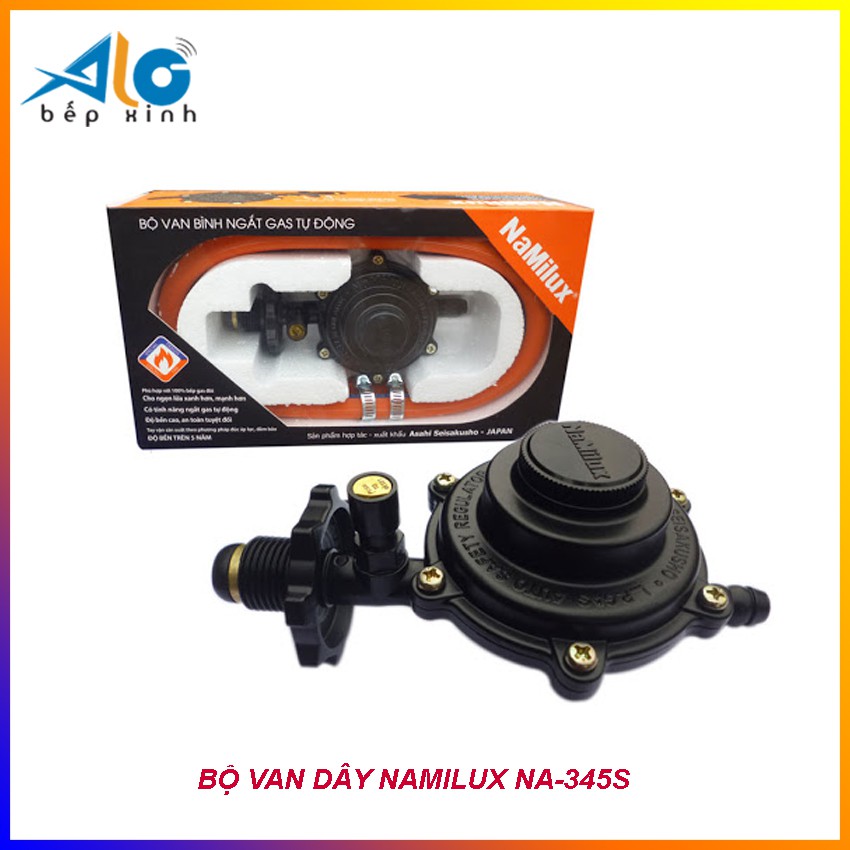 BỘ VAN DÂY NAMILUX NA-345S - CÓ CẦU CHÌ NGẮT GAS TỰ ĐỘNG - Dùng với bình gas màu xám -  ALO BẾP XINH