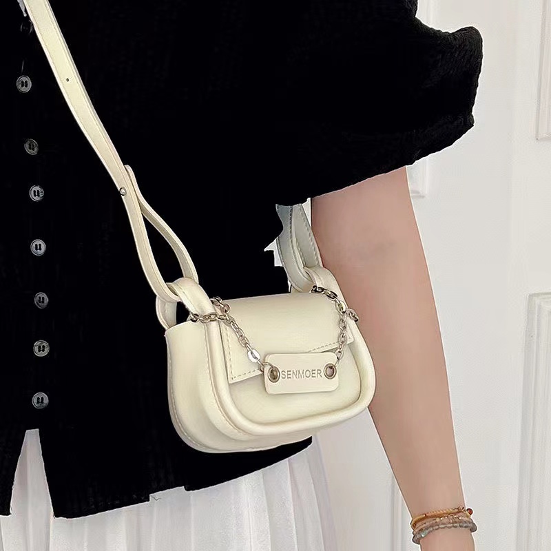 Túi đeo chéo mini màu sắc thời trang túi yên ngựa cao cấp túi hộp vuông