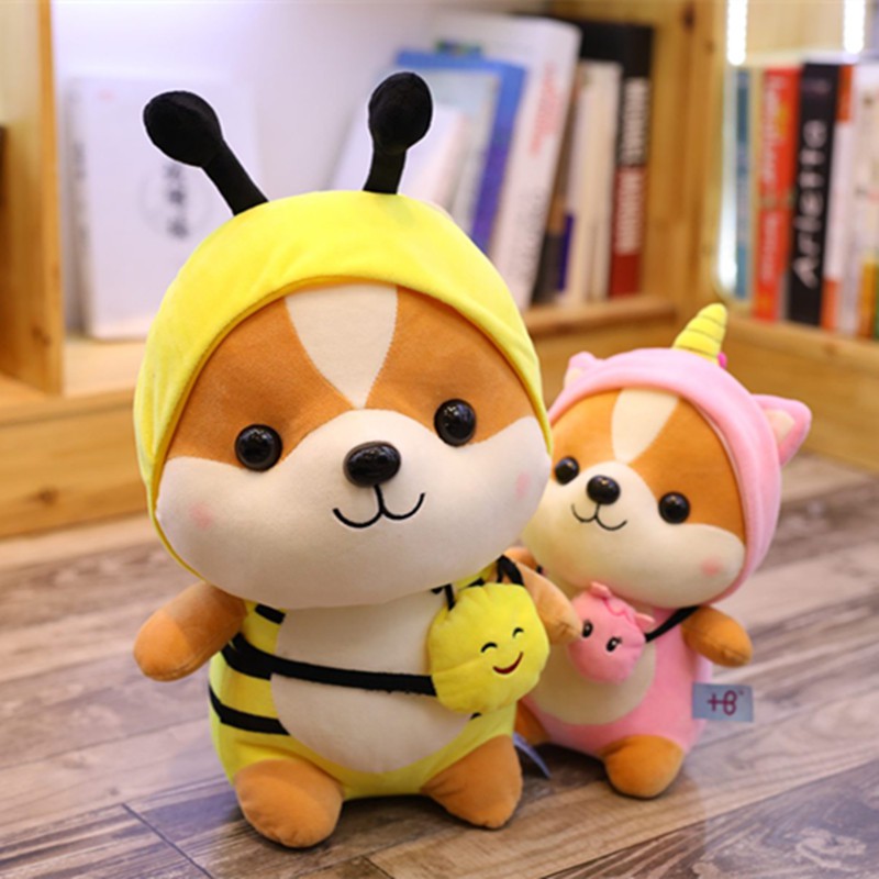 Gấu Bông Gối Ôm Chó Shiba Cosplay Đáng Yêu Nghộ Nghĩnh