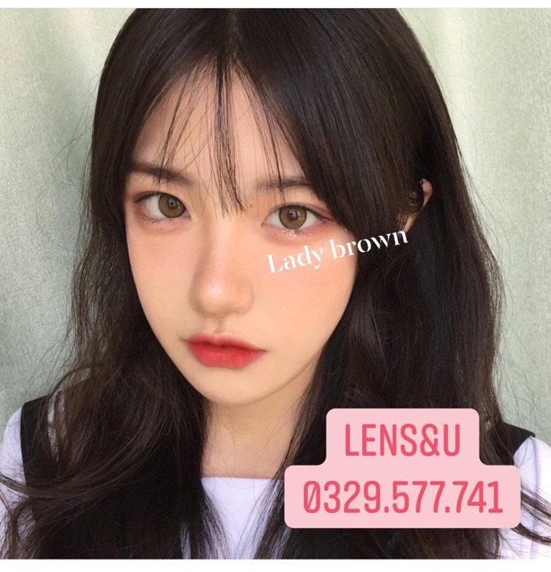 Kính áp tròng - lady brown lens