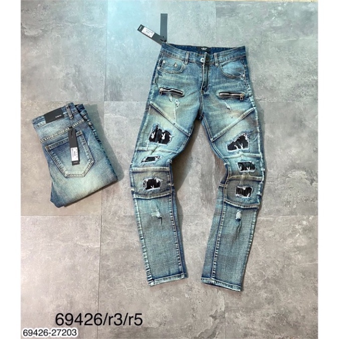 Quần Jean Nam Amiri Mix Khoá - Quần Bò Amiri Cao Cấp