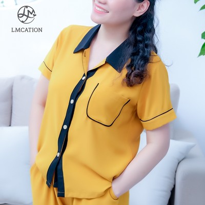 (Tặng kèm quà) Áo pijama LMcation Alia - Màu vàng cam