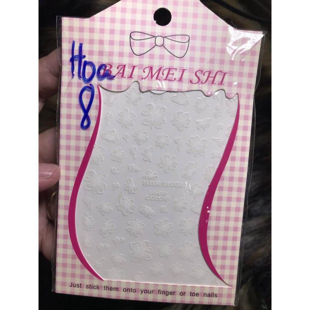 Hình dán móng tay Hoa 8