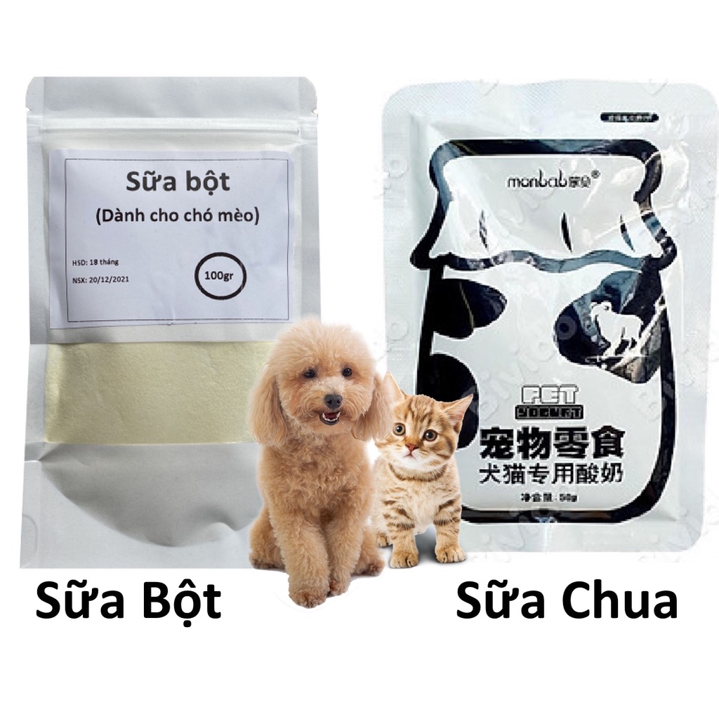 [2 loại] SỮA BỘT (Biomilk mới) + SỮA CHUA TĂNG CƯỜNG MIỄN DỊCH,TIÊU HOÁ CHO CHÓ MÈO