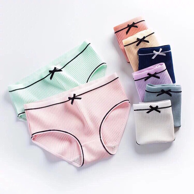 Set 10 Quần Lót Nơ Gân Tăm Siêu Đẹp