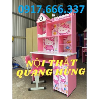 BỘ BÀN HỌC SINH NHỰA ĐÀI LOAN 1M2 IN 3D HELLO KITTY
