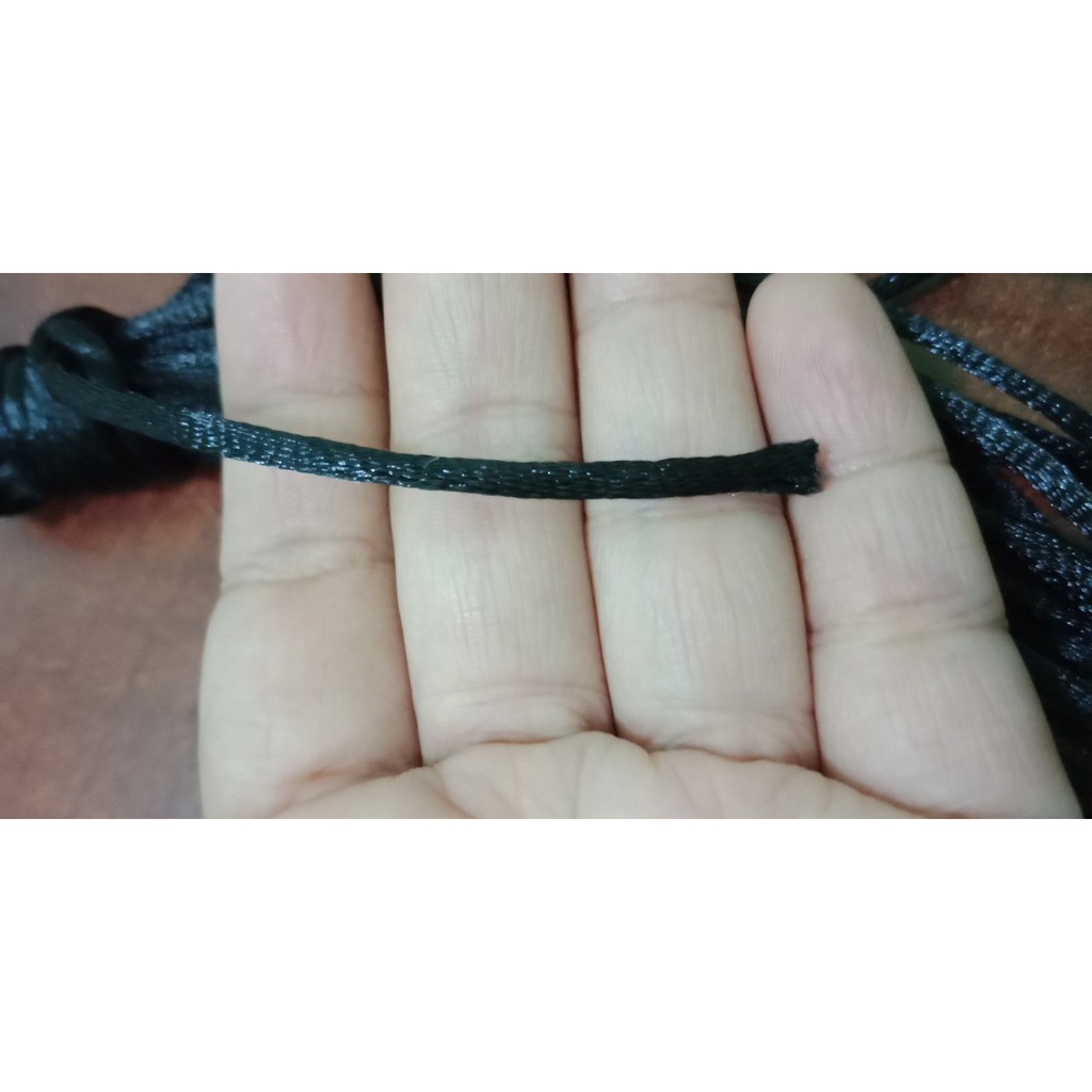 10 met dây tim Việt Nam đen làm vòng tay, vòng cổ
