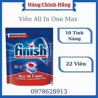 Viên Rửa Bát Finish All In One Max - Túi 22 viên