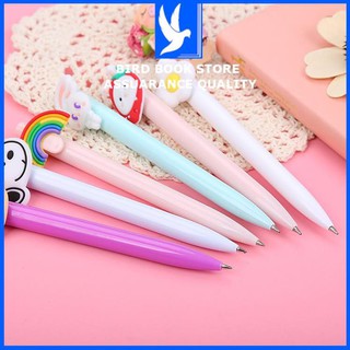 Bút bi bấm 💕𝑭𝒓𝒆𝒆𝒔𝒉𝒊𝒑💕 bút đơn sắc kèm hình dễ thương Birdbook
