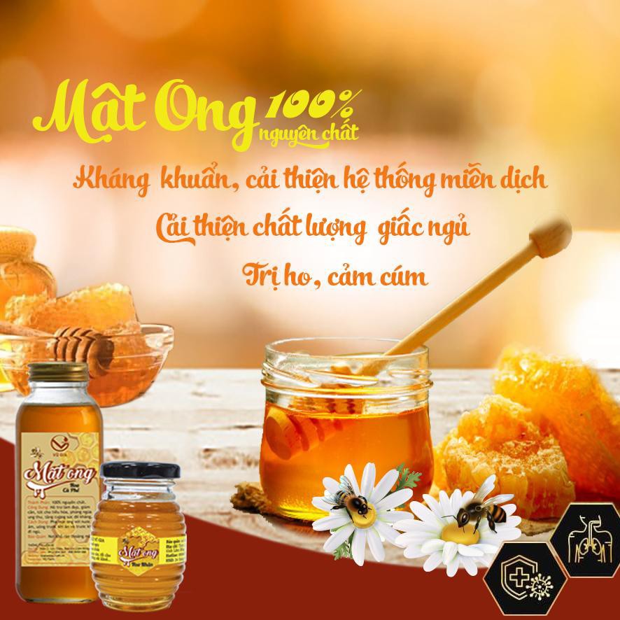 Combo Mật Ong Hoa Cà Phê 420g + Phấn Hoa Mật Ong 100g - Nguyên Chất Vũ Gia