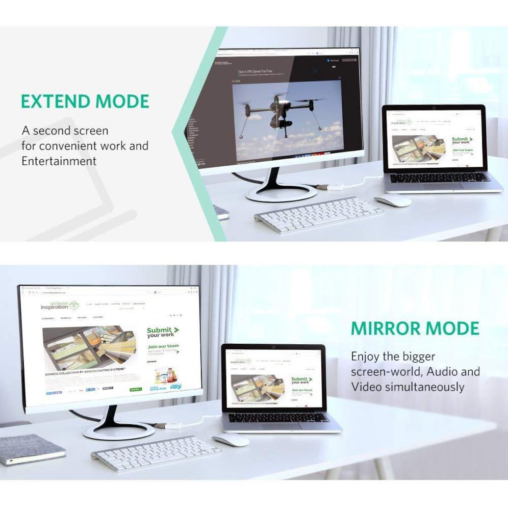 Ugreen 40361, 40360 - Cáp chuyển Mini Displayport to HDMI   hỗ trợ 4k ✔HÀNG CHÍNH HÃNG ✔