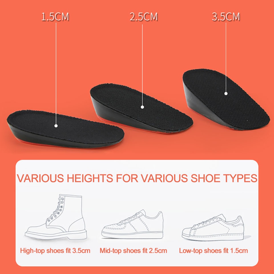Miếng Lót Giày Thể Thao Bằng PU 1.5/2.5/3.5CM Cao Cấp Tiện Dụng