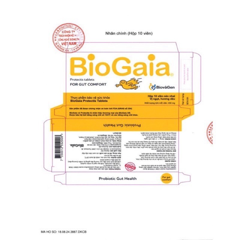 Men vi sinh biogaia 10 viên dạng nhai hoặc uống ( mẫu mới) | BigBuy360 - bigbuy360.vn