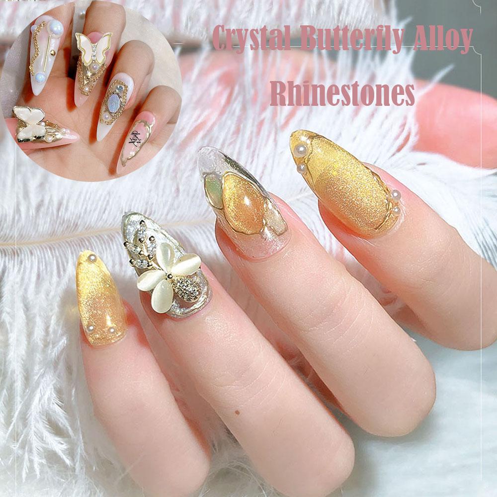 MIQUEL Set 10 Phụ Kiện Bươm Bướm Đính Móng Tay