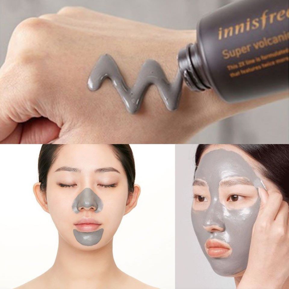 Mặt Nạ Lột Đất Sét Tro Núi Lửa Innisfree Super Volcanic Peel Off Mask 2X