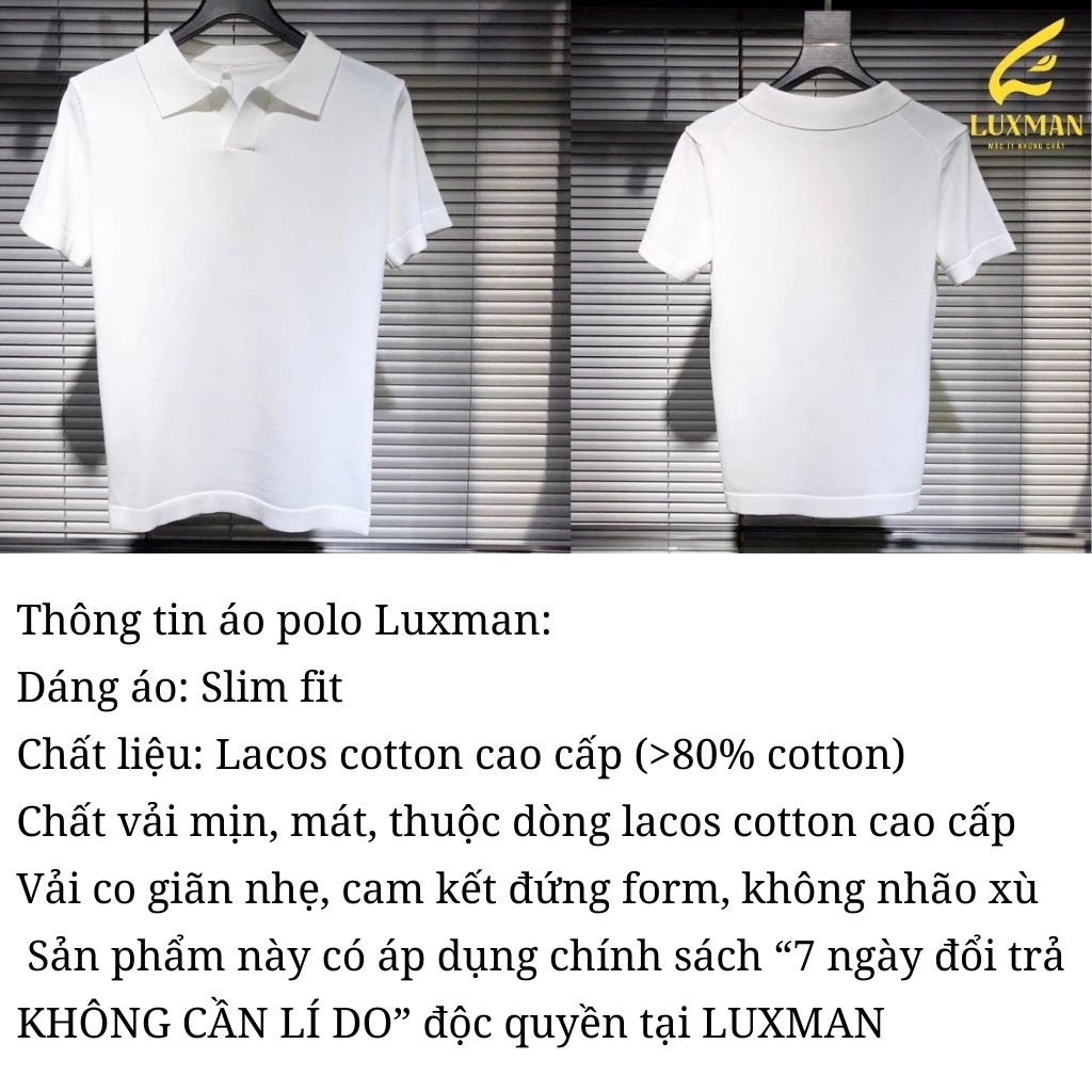 Áo Polo nam cao cấp cổ bẻ chất vải cotton CVC xịn, form ôm, trẻ trung, năng động