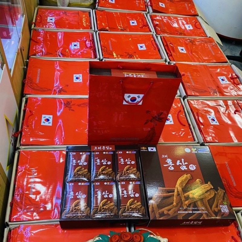 [DATE MỚI] Nước Hồng Sâm Pocheon Hàn Quốc, Hộp 30 Gói *70mml