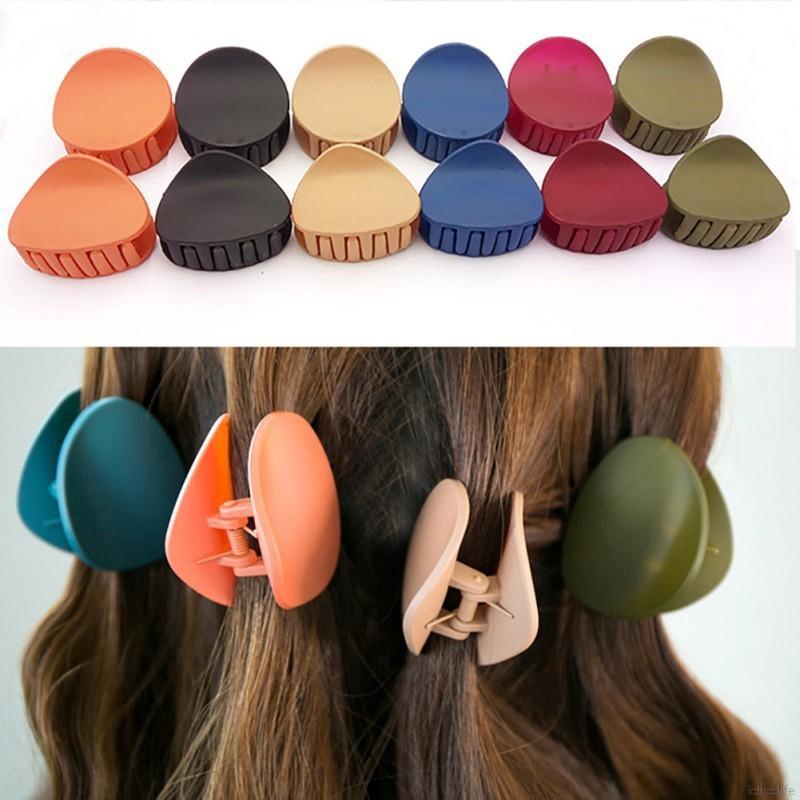 Kẹp tóc càng cua bằng nhựa acrylic màu trơn đơn giản dành cho nữ