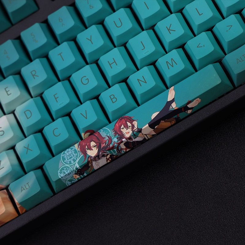 Keycaps chủ đề Genshin Impact keycaps Shikanoin Heizou keycaps Anime keycaps Cherry profile PBT Dye-thăng hoa bàn phím cơ học keycaps 108 phím