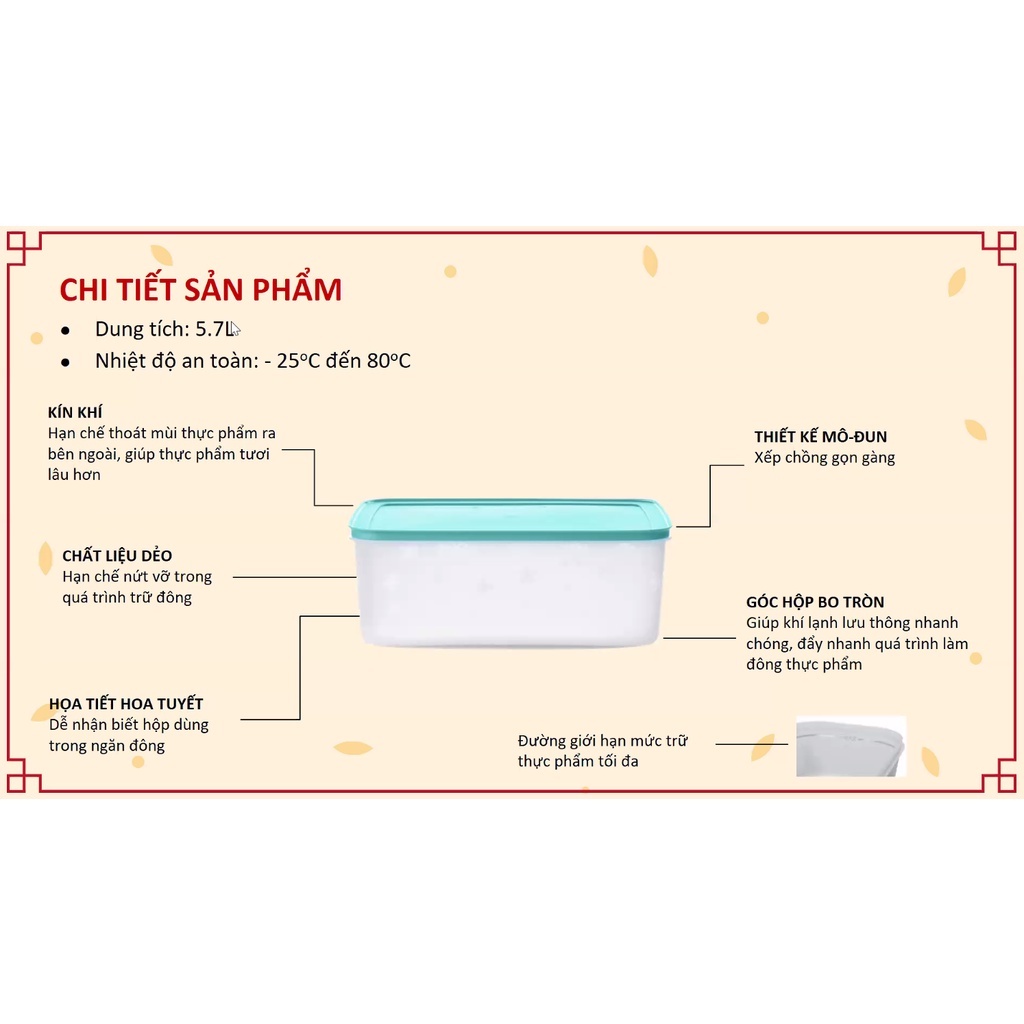Hộp trữ đông Tupperware Freezermate Gen II 5.7L