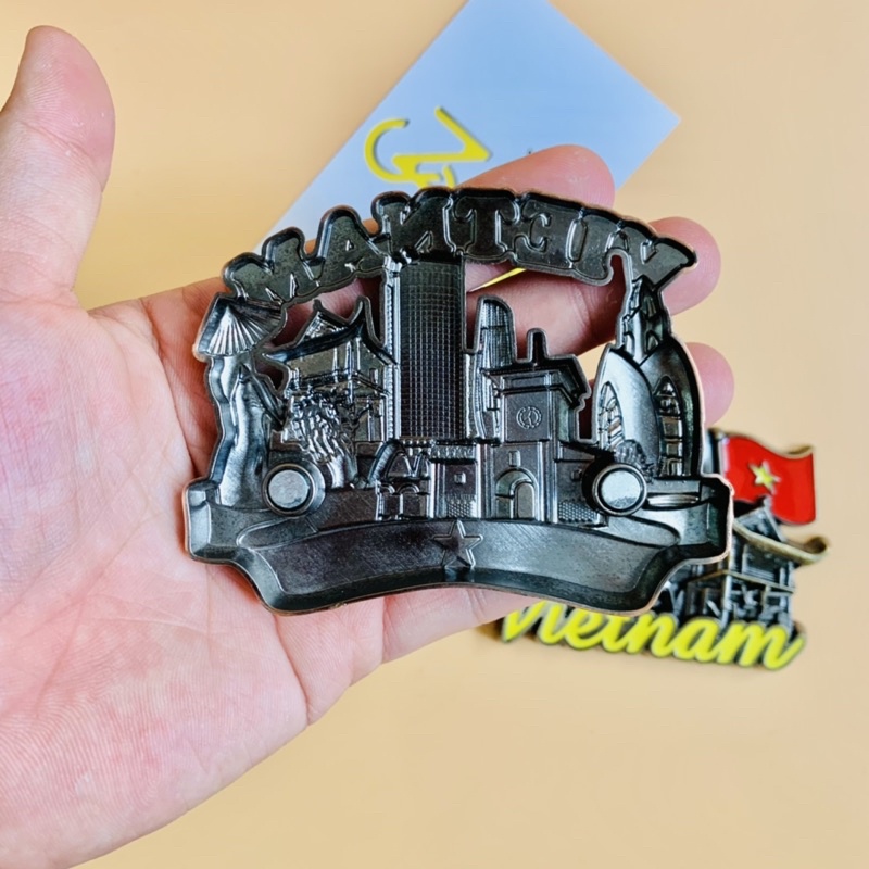 Nam châm tủ lạnh quà tặng lưu niệm Việt Nam chất liệu kim loại metal Fridge magnet