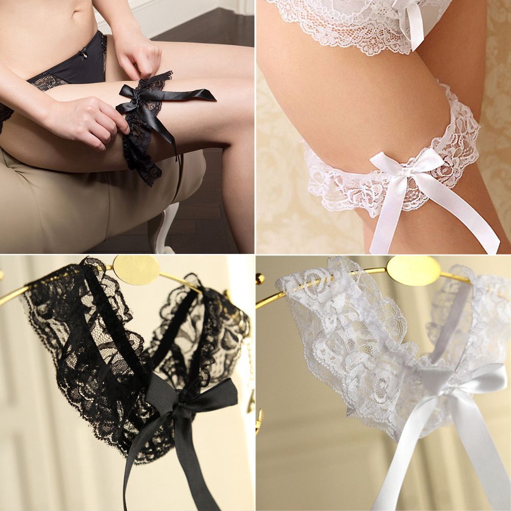 Phụ kiện đeo bắp chân phối nơ ren quyến rũ dành cho nữ
