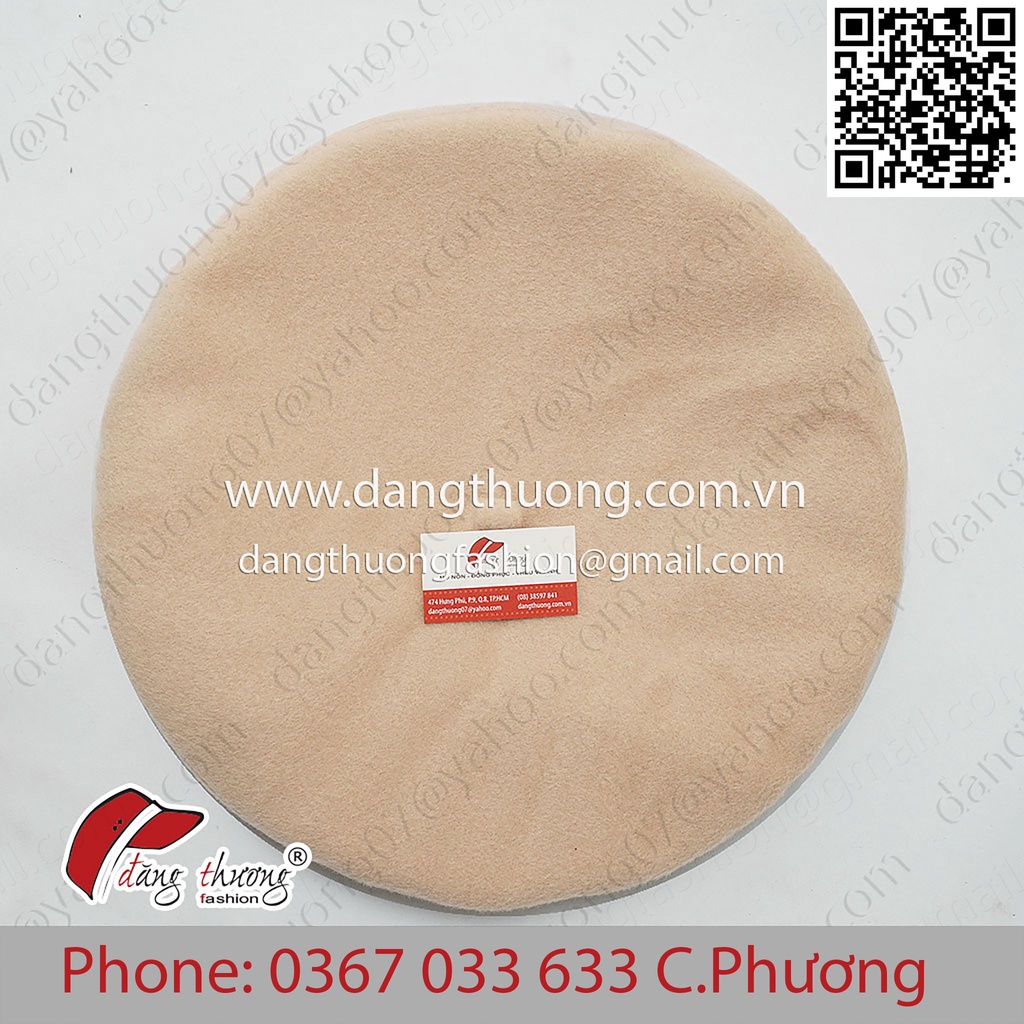 Mũ Nồi Beret Chất Liệu Nỉ Dạ Dày Dặn