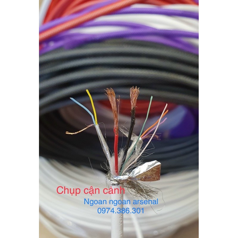 Dây tín hiệu điều khiển 2 lõi chính+ 6 lõi phụ  KOREA