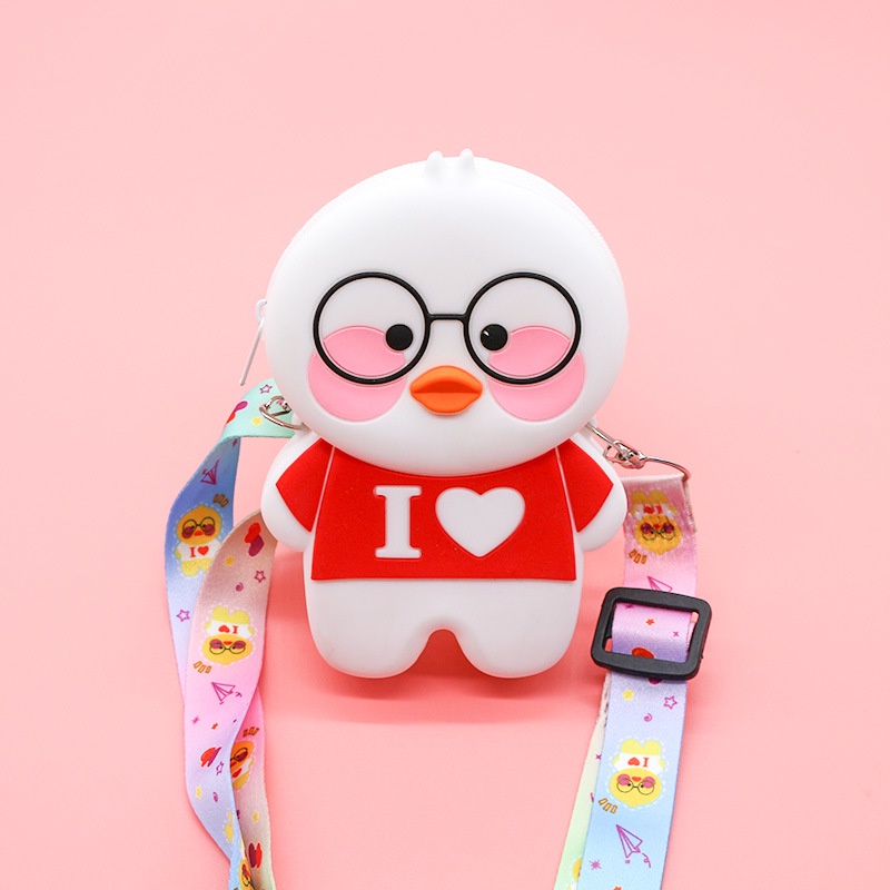 PVN44553 Túi Đeo Chéo Hình Vịt Vàng Bằng Silicone Giá Rẻ