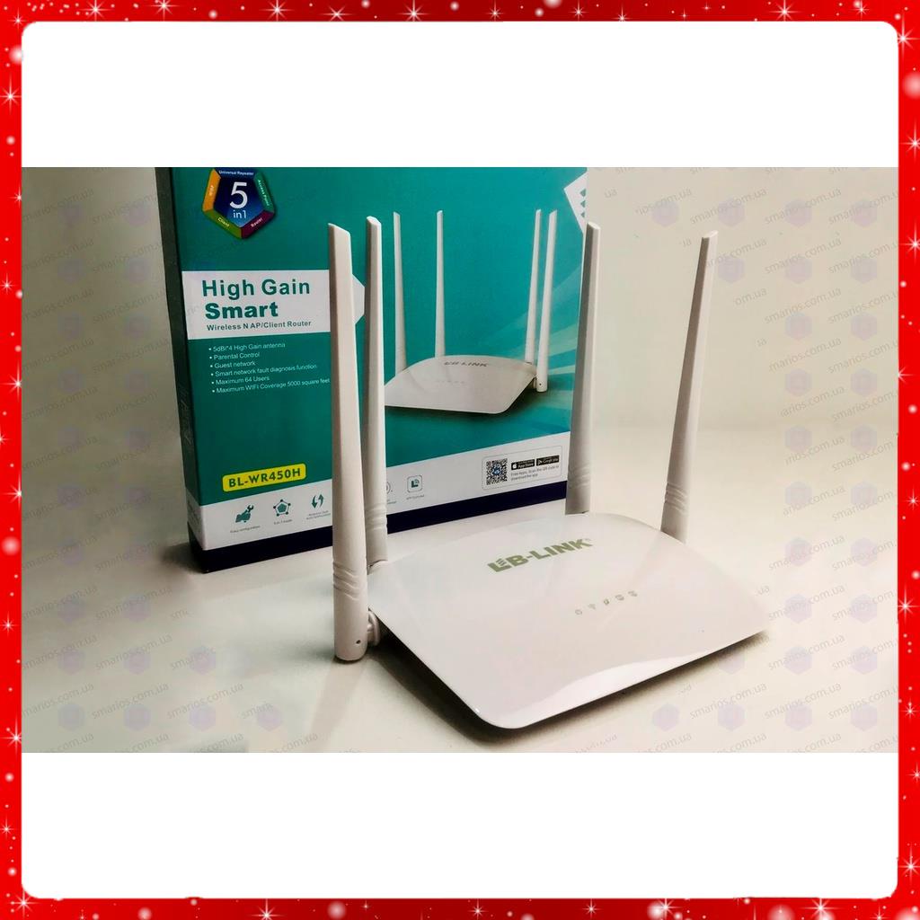 Bộ phát sóng wifi 4 râu LB LINK [ GIÁ HỦY DIỆT] Bộ thu sóng wifi WR450H - Hàng chính hãng bảo hành 24 tháng !