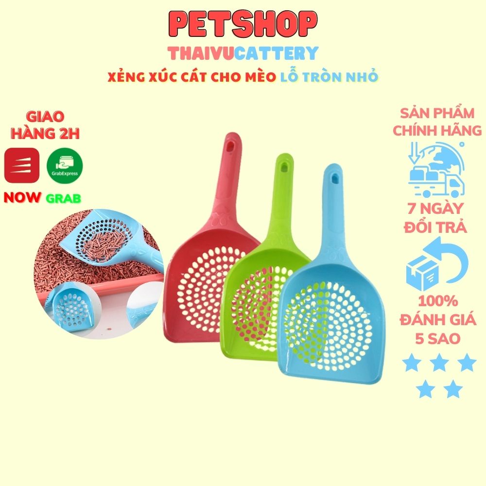 Xẻng Xúc Cát Cho Mèo Lỗ Tròn Nhỏ