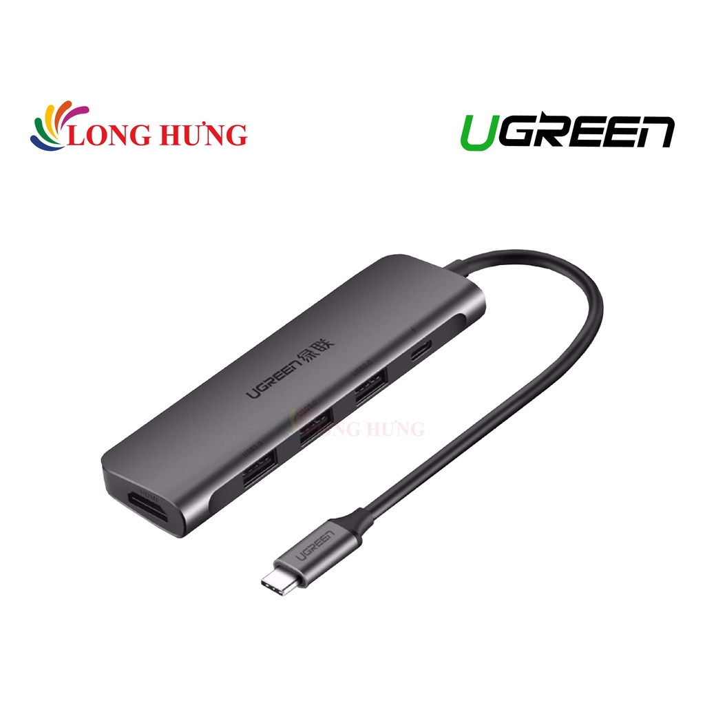 Cổng chuyển đổi Ugreen 6-in-1 USB-C Multifunctional Adapter CM136 80132 - Hàng chính hãng