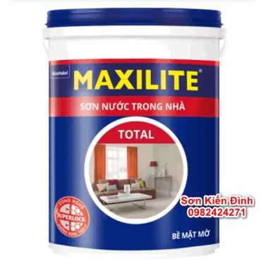 Sơn Nước Trong Nhà Maxilite Total 30CB bề mặt mờ, chống bong tróc- Lon 5L