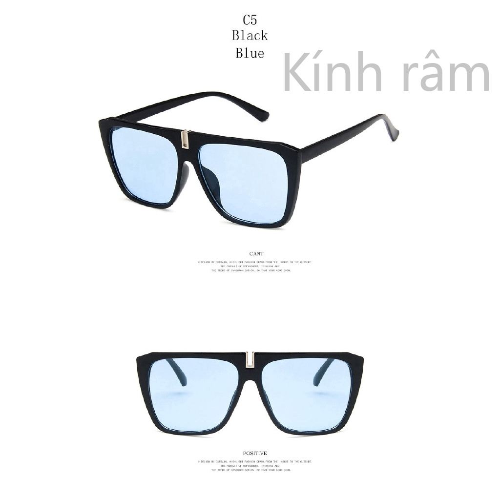 Kính mát nữ gọng vuông cổ điển chống tia UV400