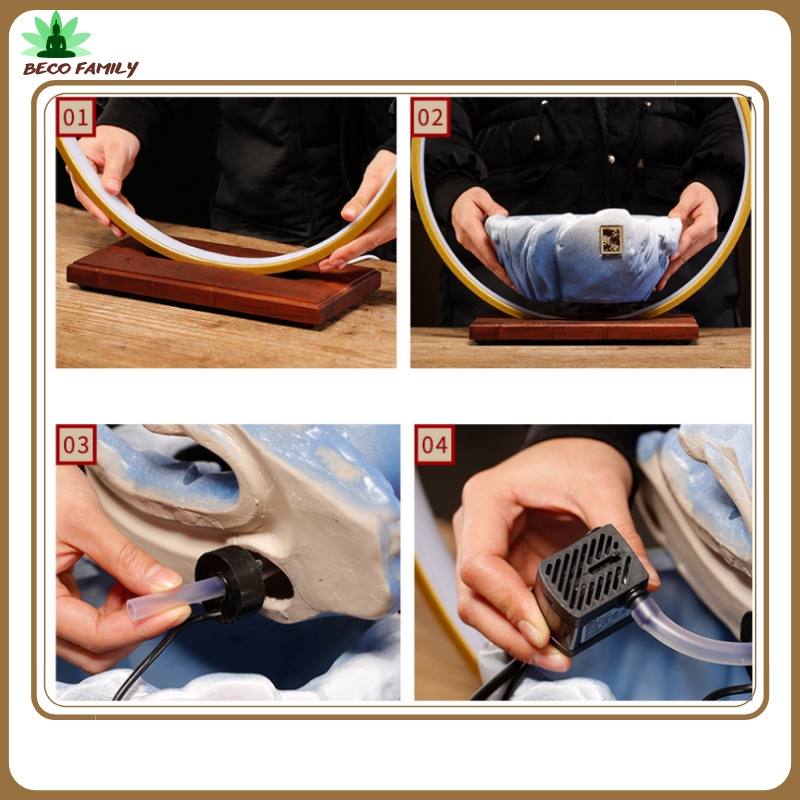 -Thác nước khói trầm hương, thác phong thủy may mắn cao cấp hươu xanh, kèm đèn Led sang trọng