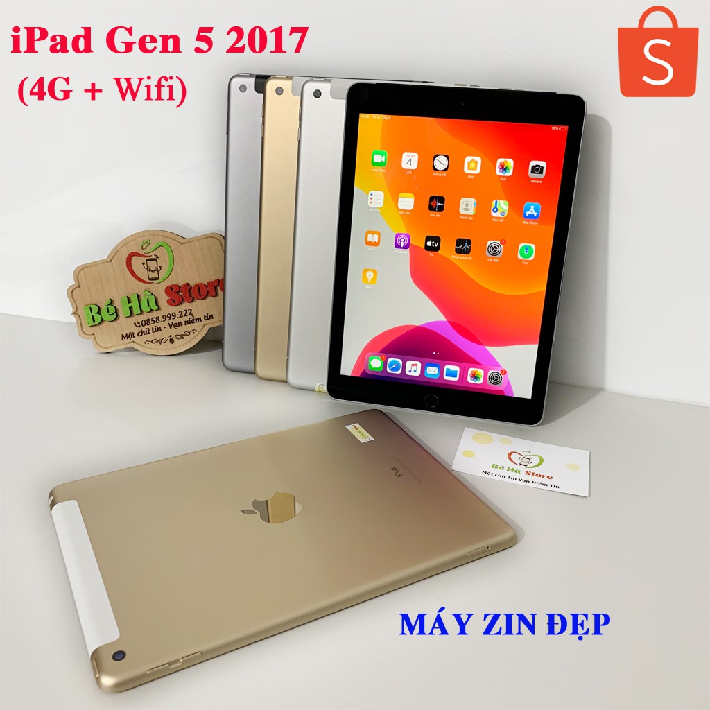 Máy Tính Bảng iPad Gen 5 2017 (4G + Wifi) 32Gb Chính Hãng - Zin Đẹp 99% - Màn 9.7'' Siêu Đẹp / Ram 2Gb / Chip A9 2 nhân | WebRaoVat - webraovat.net.vn