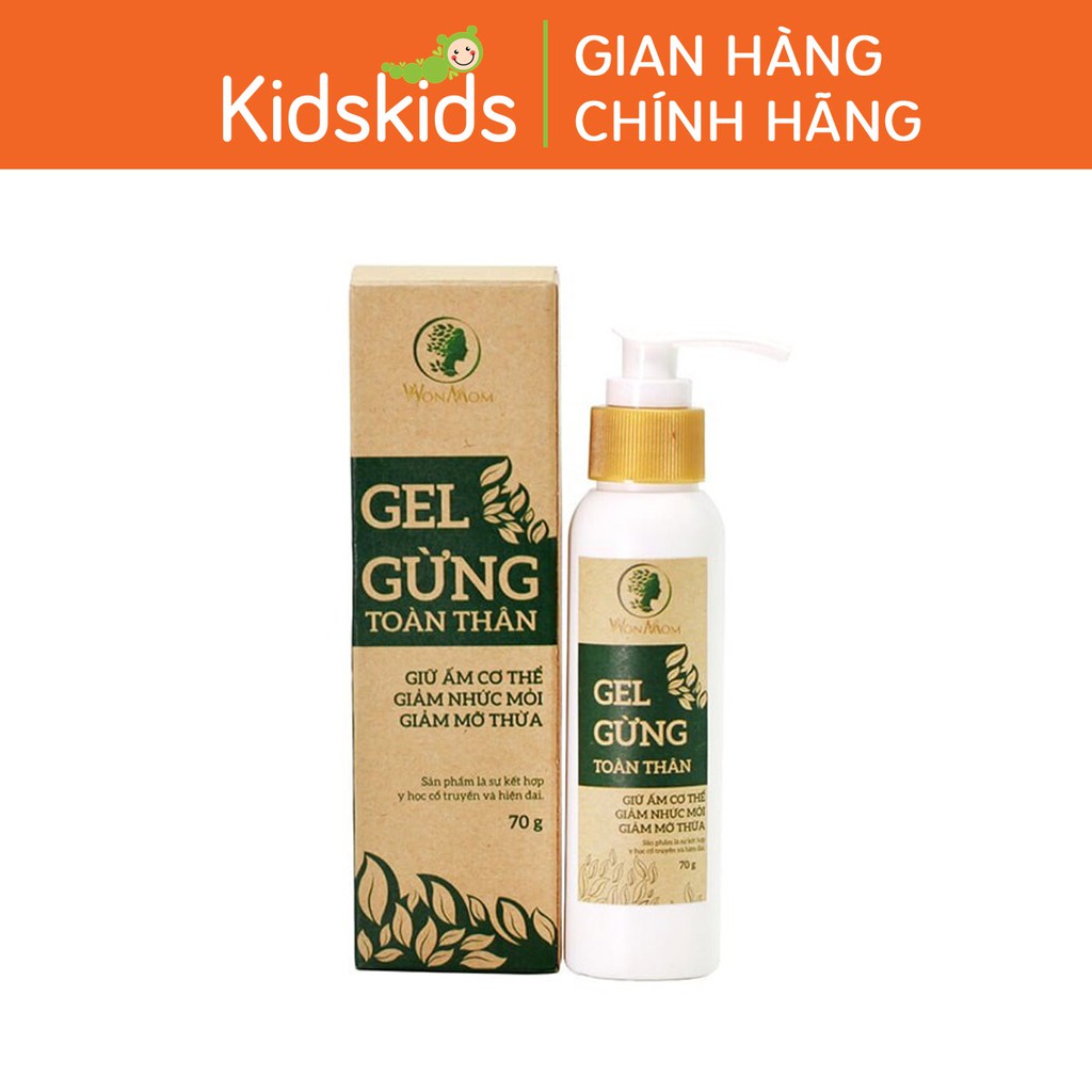 Gel gừng toàn thân Wonmom 70g