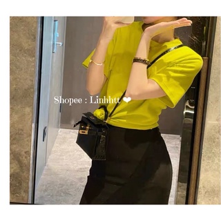 Áo thun trơn cotton basic cổ tròn Áo thun trơn form rộng