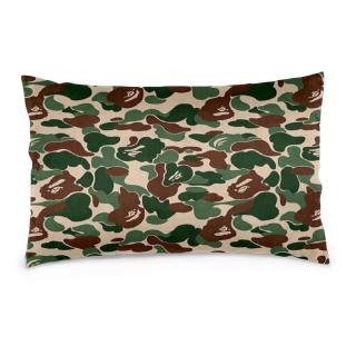 Vỏ gối trang trí nghệ thuật đầy màu sắc màu xanh lá cây Bape Bathing Ape Camo Vỏ gối trang trí hai mặt in hình Vỏ gối đệm