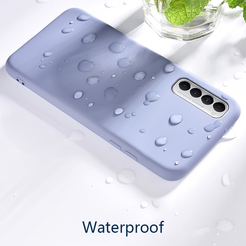 Ốp điện thoại silicone dẻo màu kẹo ngọt trơn thời trang cho OPPO RENO 4 4 PRO