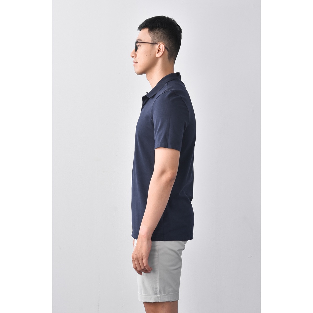 Áo Polo Nam Cổ Viền Nẹp Trụ Trơn Form Fitted - Routine 10S21POL007