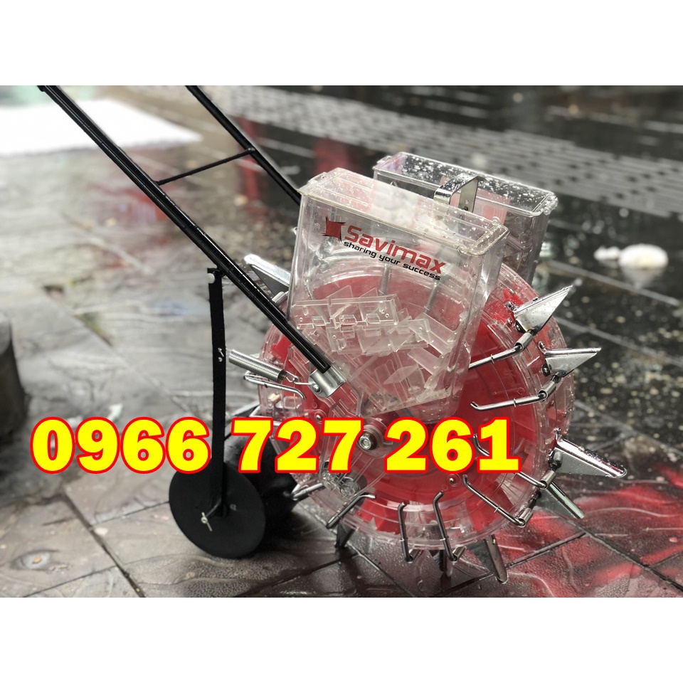 Máy gieo hạt ngô và bón phân đẩy tay đa năng 14 răng 999 giá siêu rẻ