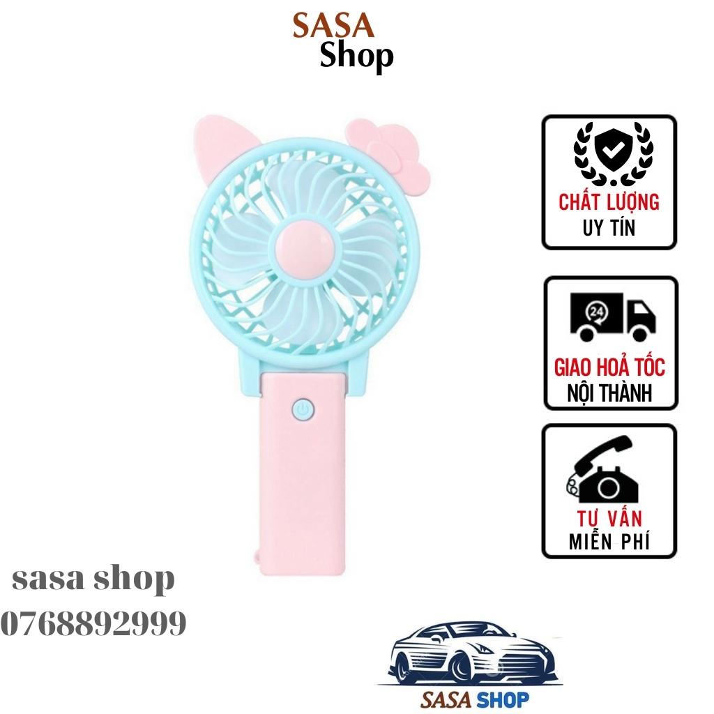 Quạt Hello Kitty Cầm Tay Gấp Gọn Sạc USB