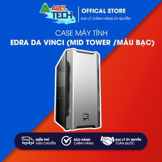 [CHÍNH HÃNG] Case máy tính EDRA Da Vinci (Mid Tower /Màu Bạc) | Mặt trước Aluminum LED RGB
