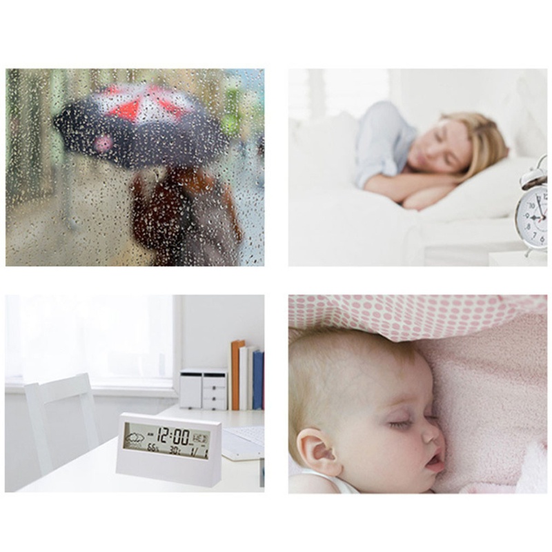 Đồng Hồ Báo Thức Điện Tử Màn Hình LCD Đa Năng Tiện Dụng